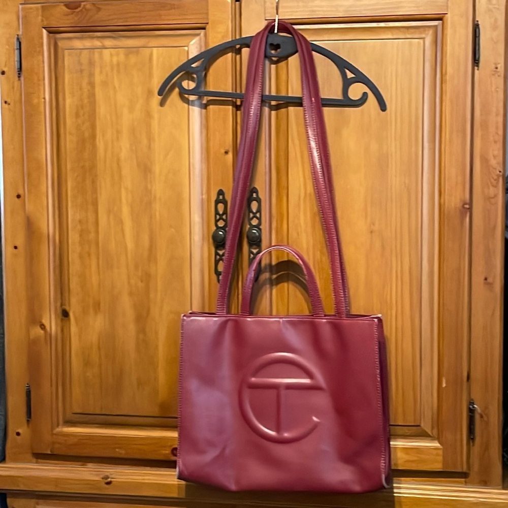 Red Telfar Shopping Bag-Medium Size